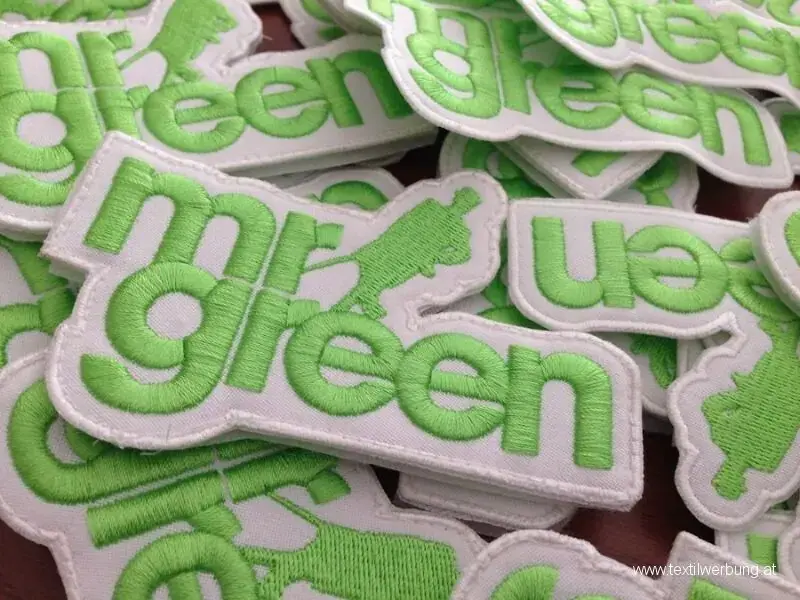 Konturgeschnittene Mr. Green Aufnäher