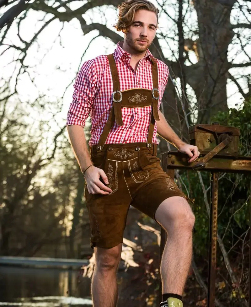 Lederhose mit Stickerei Burgenland Tradition