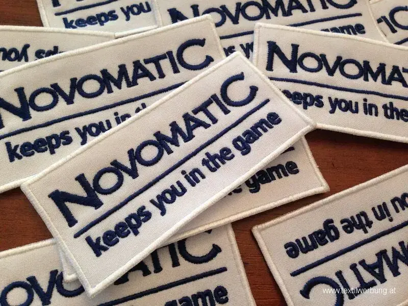 Novomatic Stickerei Aufnäher, gestickte Firmenpatches
