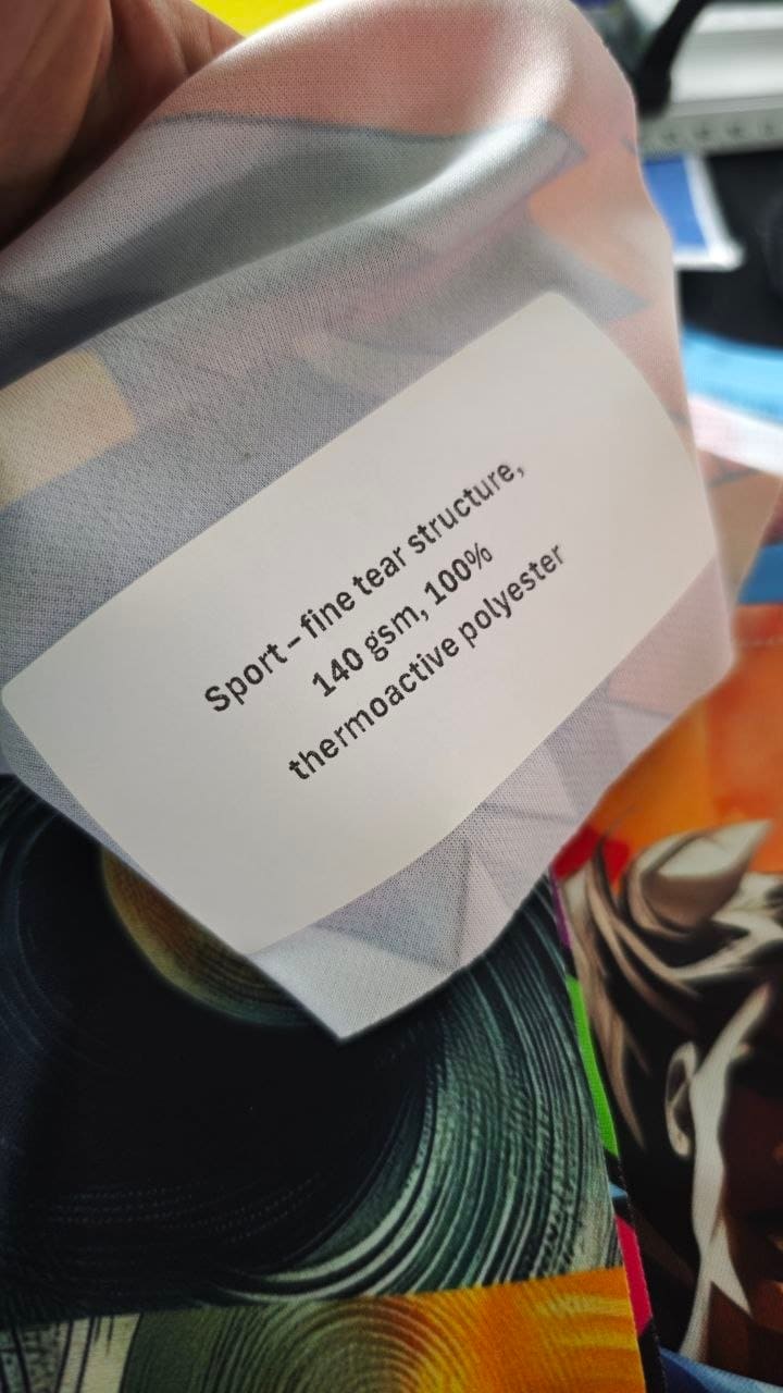 Sport Polyester All Over Print Beispiel